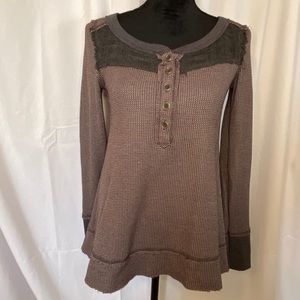 We the Free Distressed Thermal Top